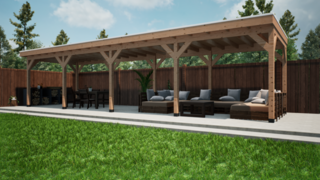 Douglas overkapping met overstek Verando, , 300*1100cm